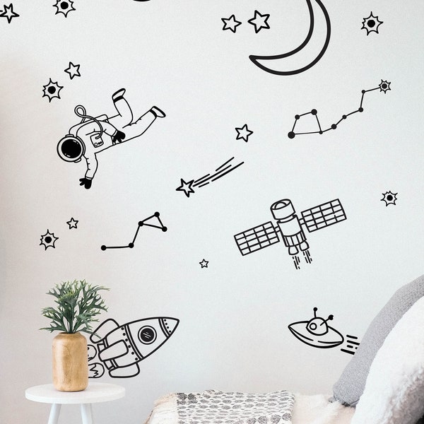 Space Wall Decals Etsy UK