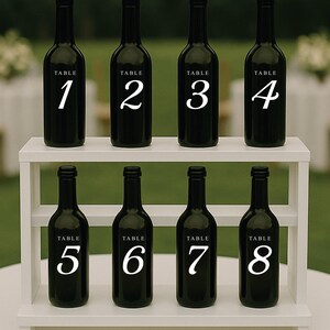 Wedding Table Number Vinyl Decals | Suitable For Bottles, Acrylic signs, Vases, Photo Frames