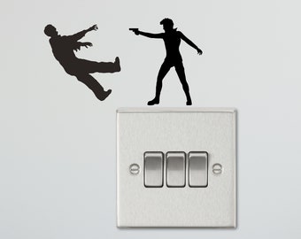 Zombie Light Switch Decal. Bedroom Décor Sticker. Undead Themed