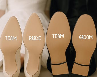 Wedding Underside Shoe Decals - Team Bride Team Groom Design - Something Blue