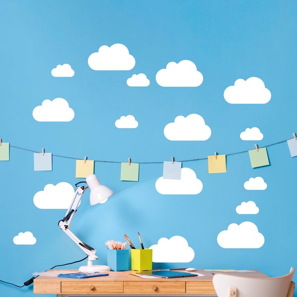 Cloud Wall Decals for Nursery or Home Decor // Playroom Decor // Boys Room Girls Room // Sky Themed Room // Playroom Wall Decals - STYLE 2