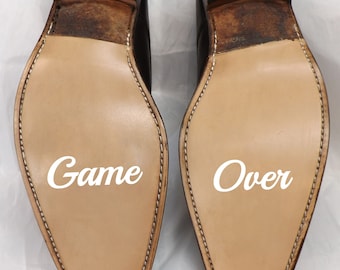 XP026 Pair of Game Over Shoe Stickers 