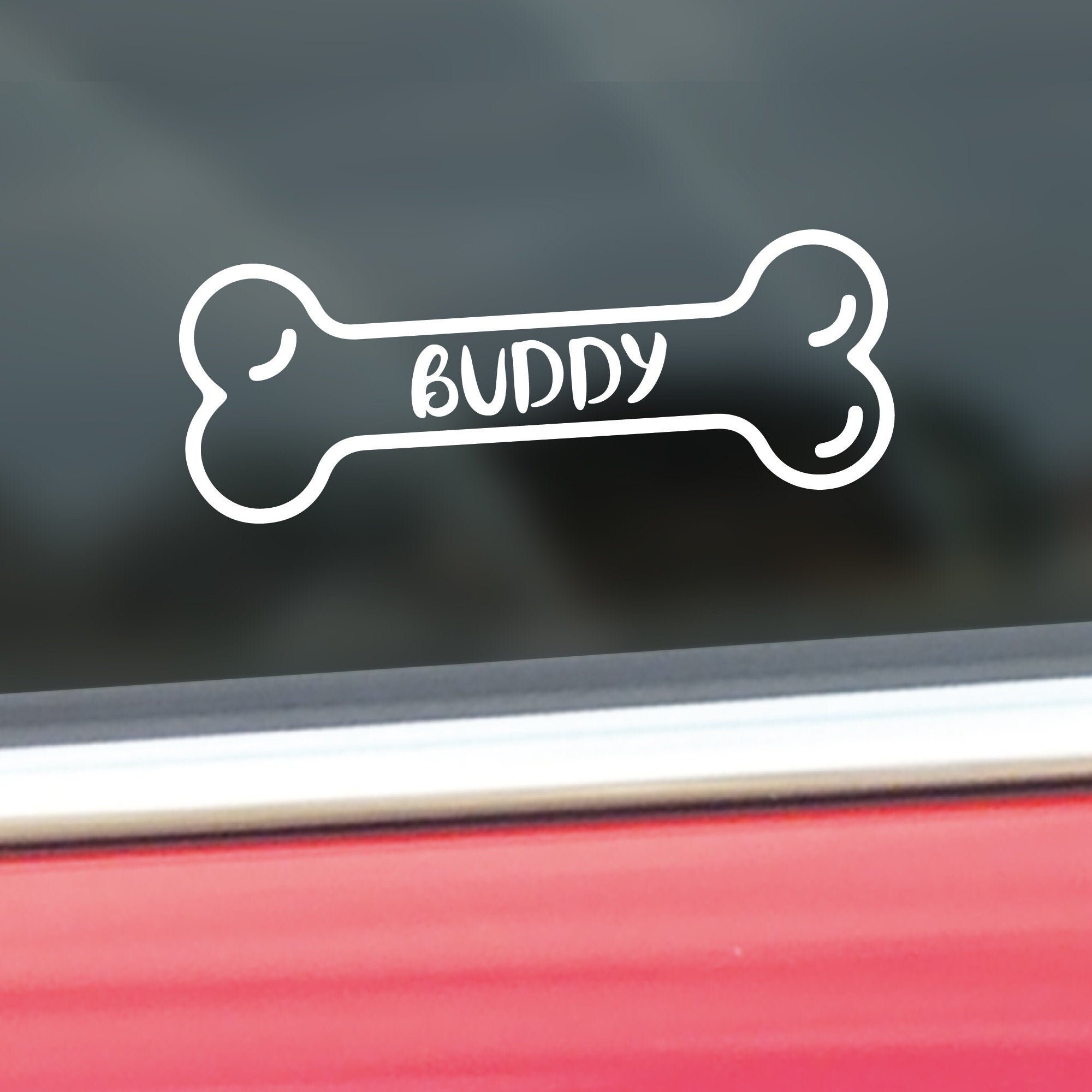 Personalized Dog Name Vinyl Decal Custom Dog Sticker Your Etsy UK