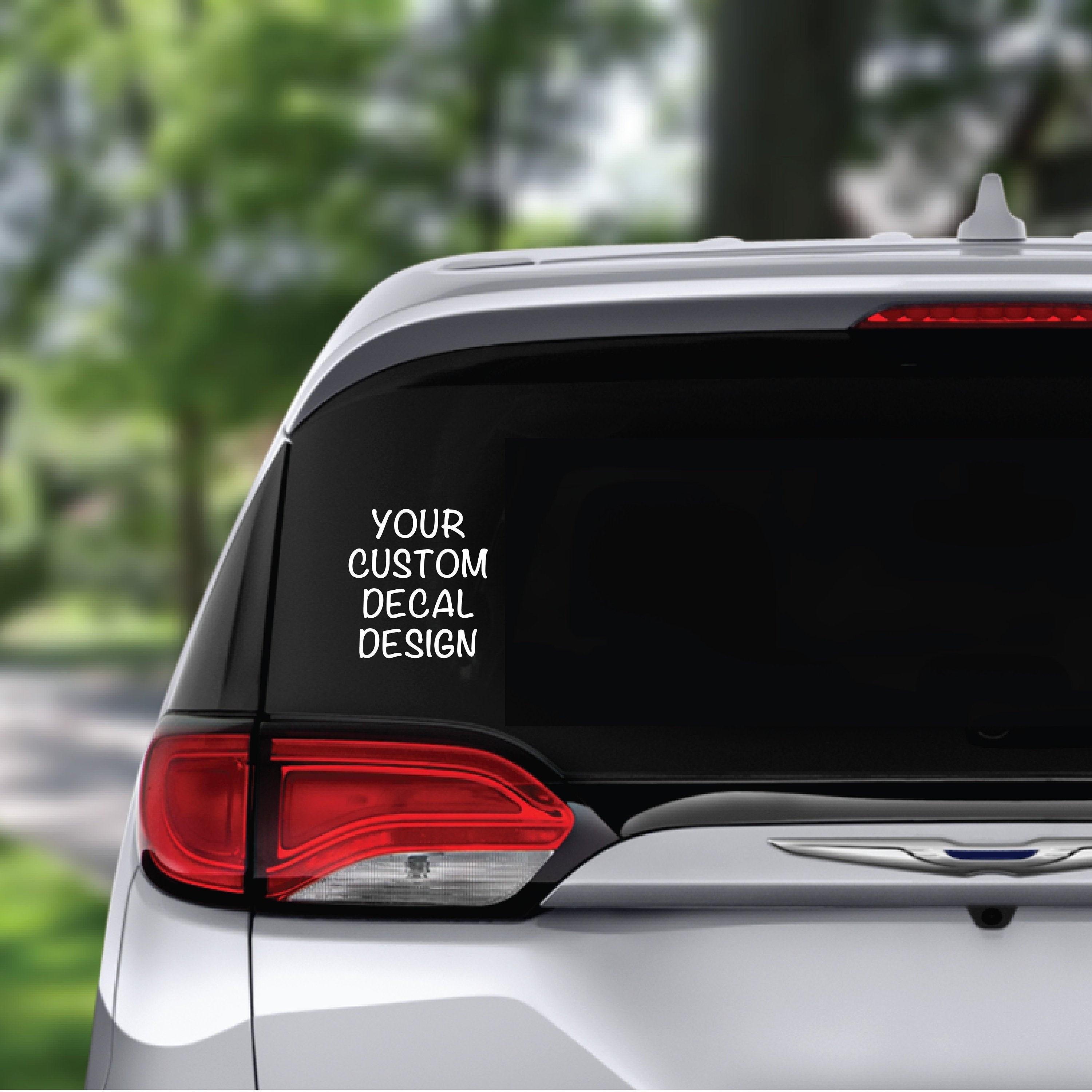 Custom Design Car Decal. Personalised Rear Window Sticker. Etsy