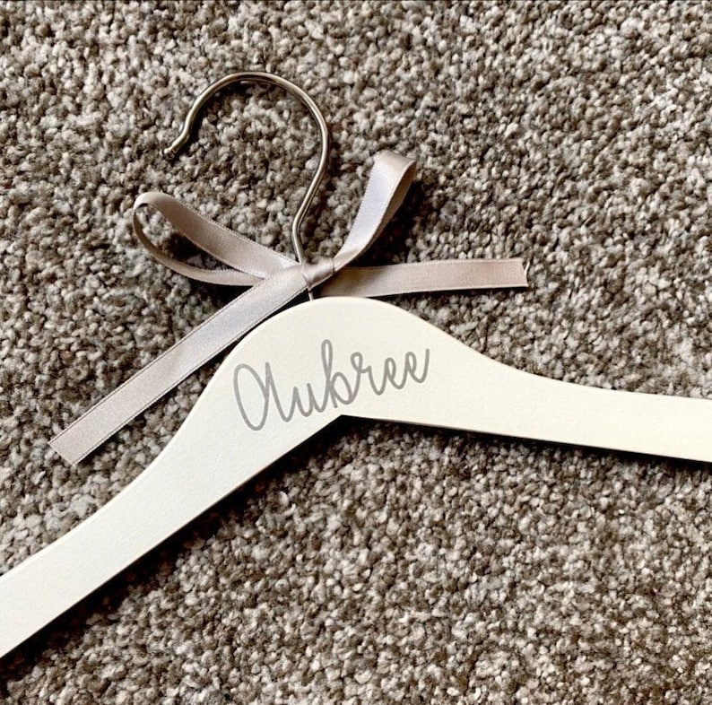 Custom Name Decals For Wood Hanger Bridal Party Decals Etsy