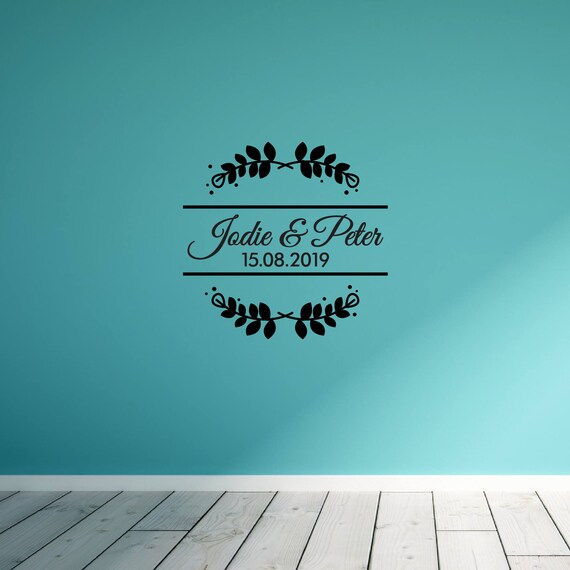Personalised Wedding Wall Decal Personalized Wedding Sign Etsy