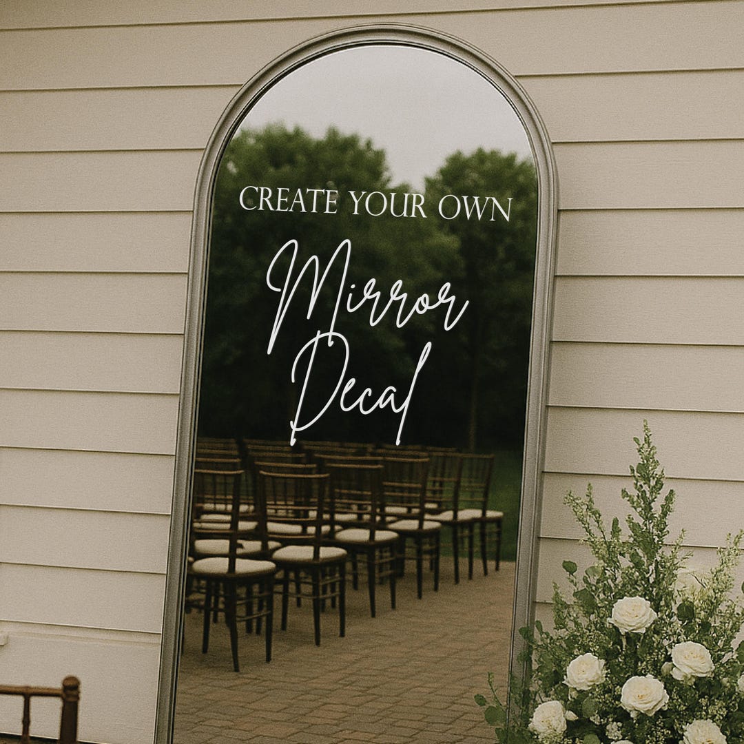 Custom Design Mirror Decal Sign: Create Your Own Wording & Layout - Etsy UK