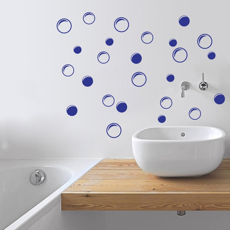 Bubble Wall Decals for the Bathroom Waterproof Vinyl Wall Etsy