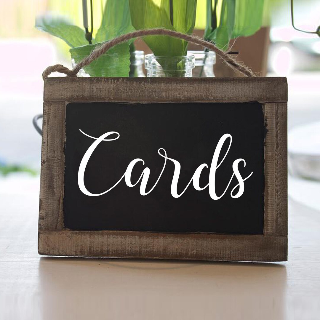 Custom Cards Vinyl Decal. DIY Card Box Transfer. Cards Sign Sticker ...