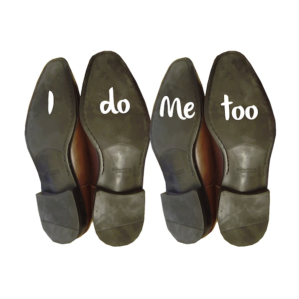 I do Me too Shoe Vinyl Decals // Wedding Heel Stickers // Shoe or Heel Transfers // Your Something Blue // Bridal Wedding Gift // LGBT Style