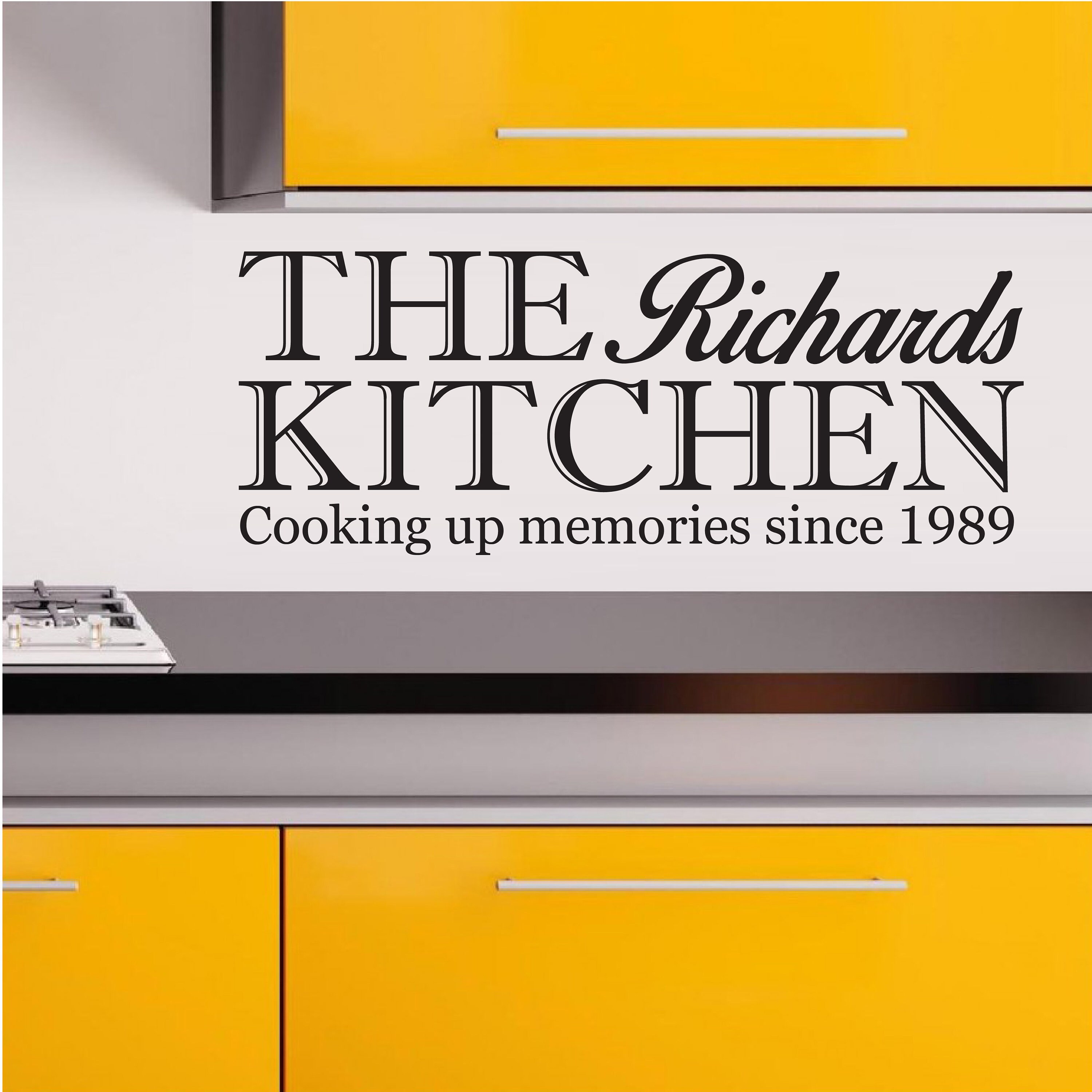 Nachname Küche Esszimmer Aufkleber. Fügen Sie Style zu Ihrer | Etsy