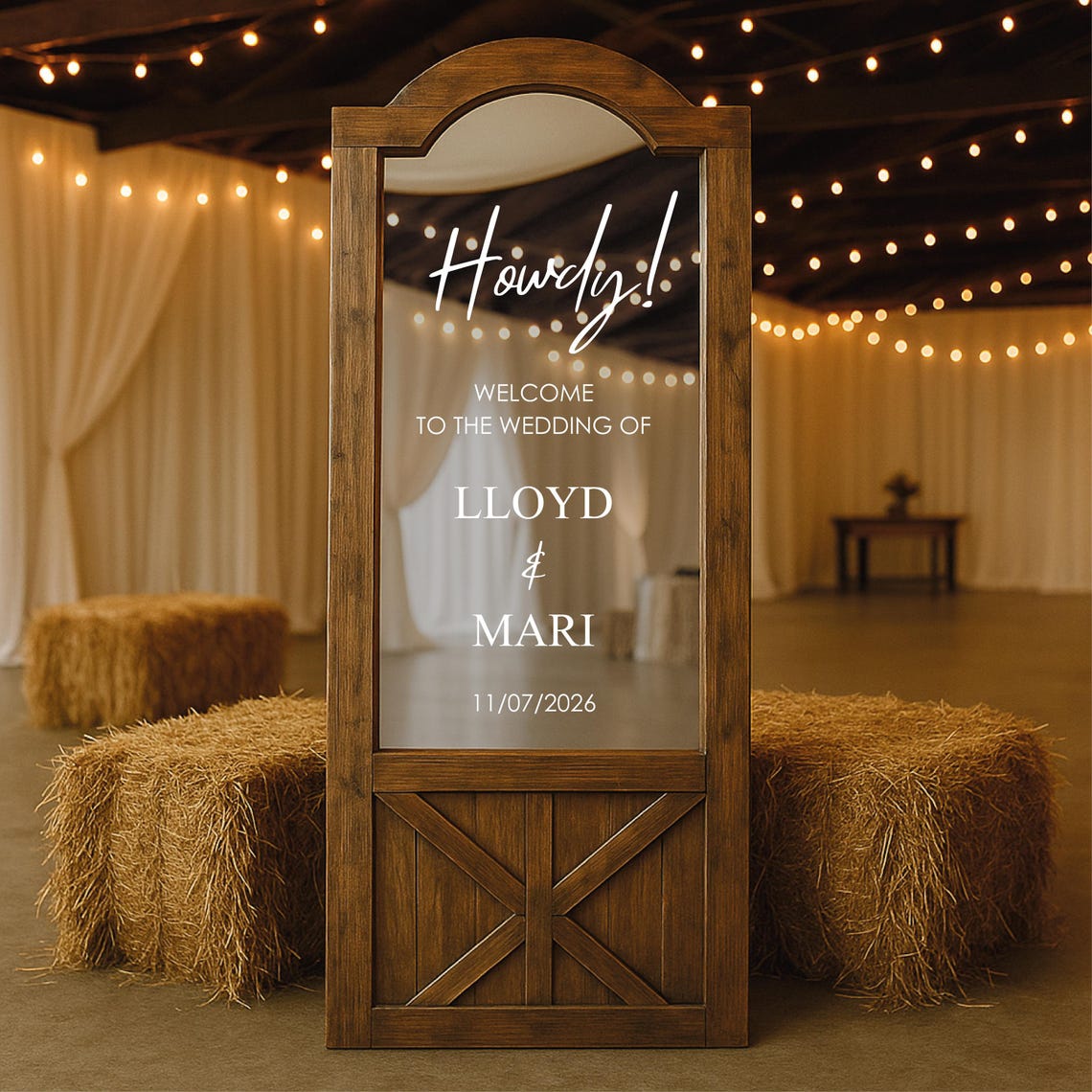 Howdy Welcome Sign Decal: Western Wedding Cowboy Style Vinyl Sticker ...