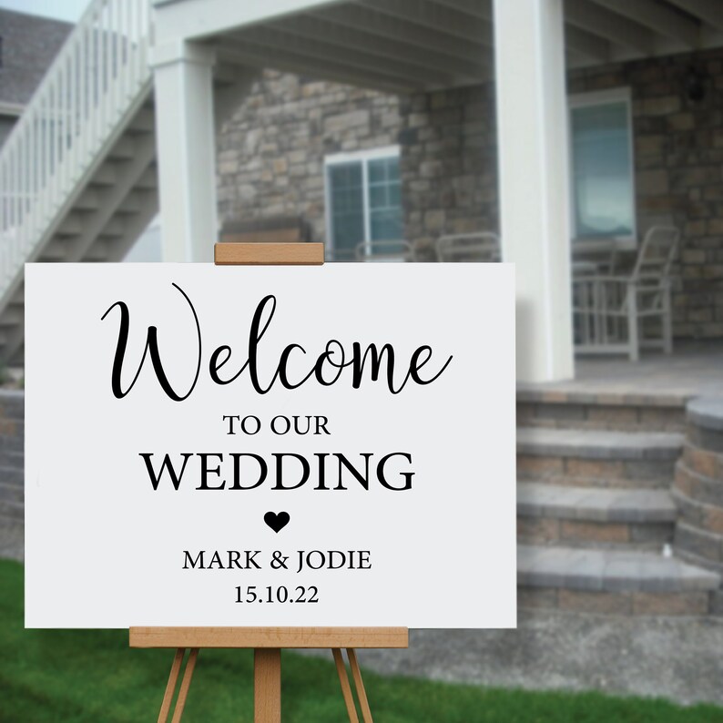 Wedding Sign Decal // Greet Your Wedding Guests // Etsy UK