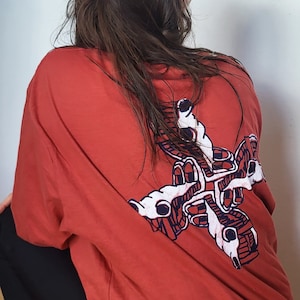 SCREENPRINTED LONGSLEEVE TSHIRT- &#39;Alligator&#39;