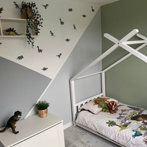 Dinosaur Wall Stickers & Decals x24 Assorted Vinyl Art Kids Bedroom Removable 