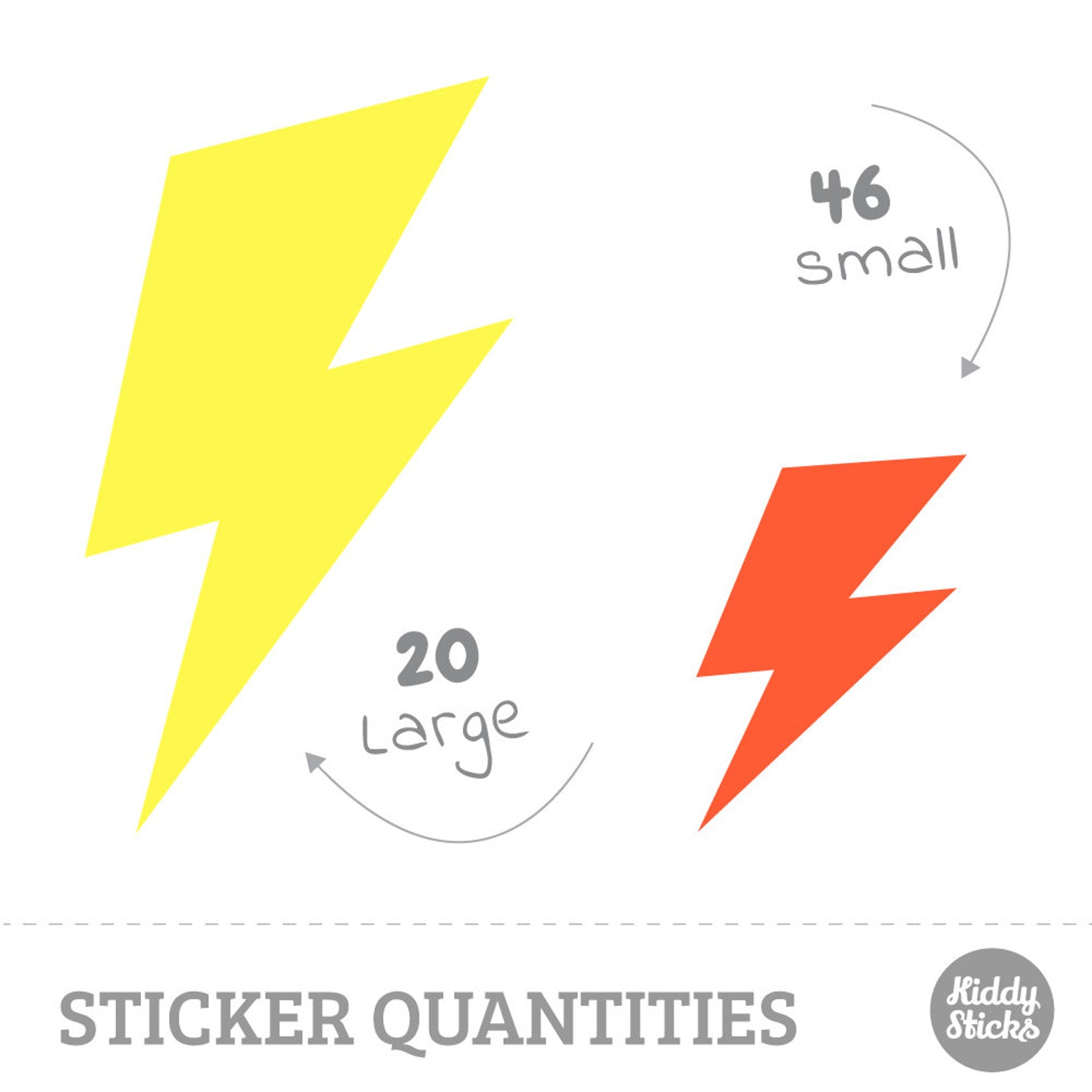 Lightning Bolt Shaped Wall Stickers / Decals Etsy