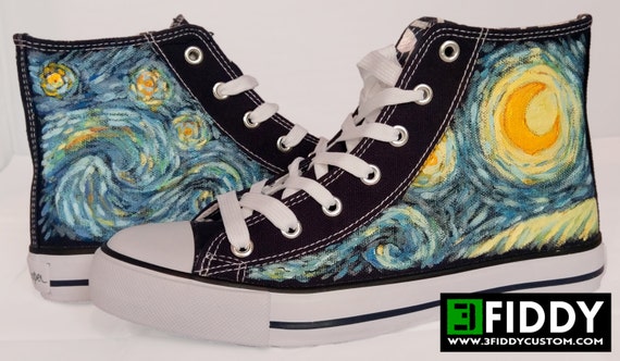 Hand painted STARRY NIGHT by Van Gogh 