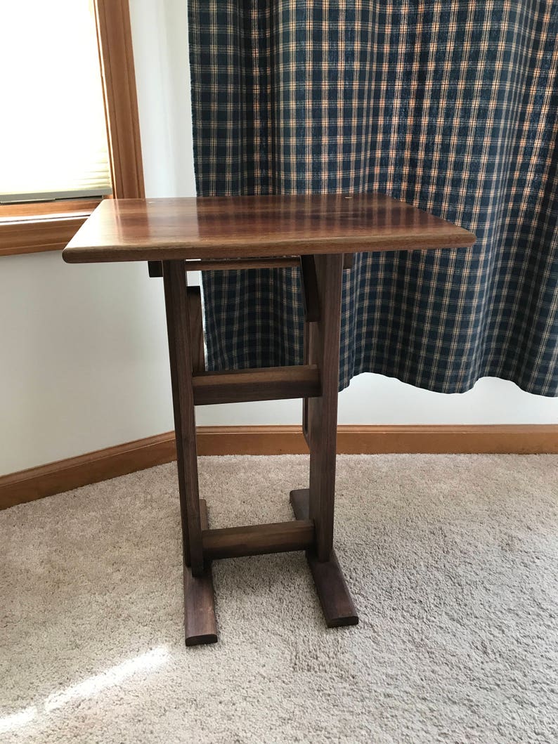 Hardwood Folding End Table Etsy