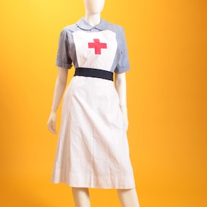 小鉄 USA製 40s~50s Vintage BRUCK'S NURSE Vintage Bruck's Nursing Wool Cape Blue Wool Red Lining 40s