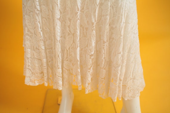 Vintage 1920s/1930s Wedding Dress Cream Silk Lace… - image 5