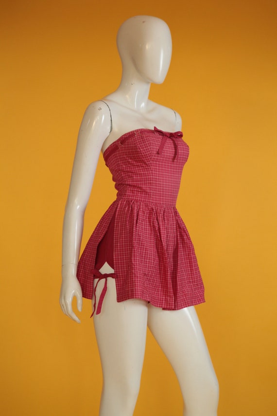 Vintage Swimsuit 1950's 'Horrockses' Strapless Playsu… - Gem