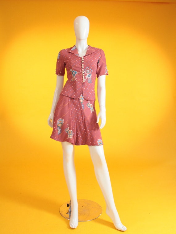 Vintage Suit 1960's Early 'biba' Style 