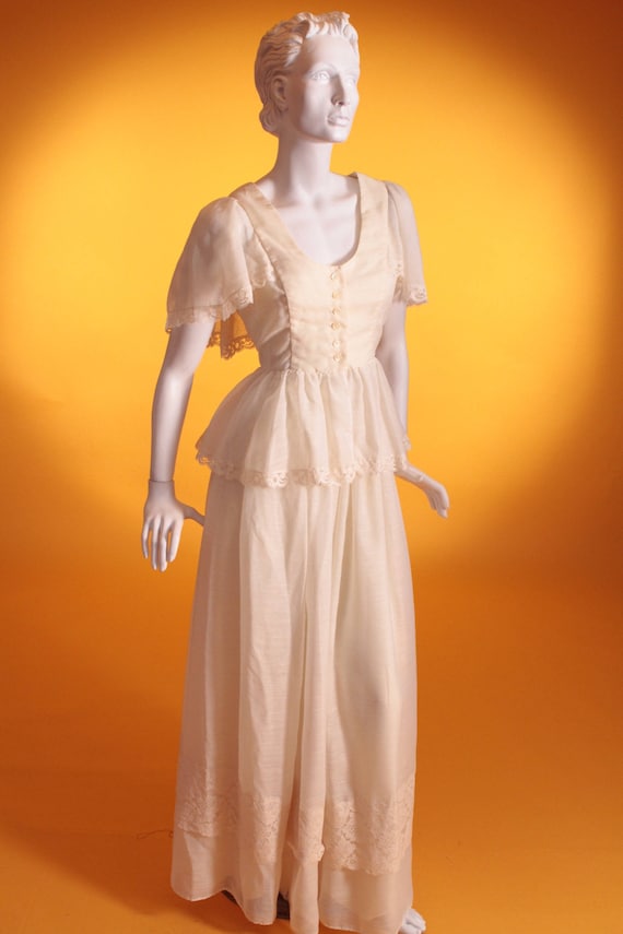 Vintage 1970's "Quad London"Cream Festival Dress/W