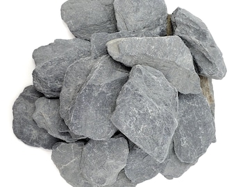 Small Slate Stones (Slate Stones 6 LBS) - Natural Slate Rocks - Range from 1 to 2 inches (Stones are Dusty)