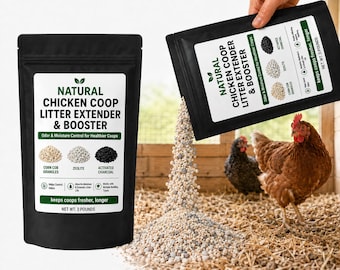 Chicken Coop Litter Extender & Booster – Natural Coop Bedding Refresher for Odor and Moisture Control, 3 Pounds