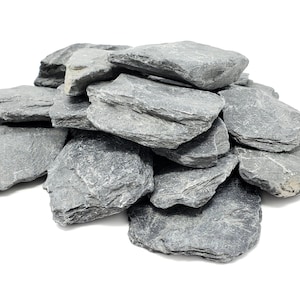 Small Slate Stones (Slate Stones 2 LBS) - Natural Slate Rocks - Range from 1 to 2 inches (Stones are Dusty)