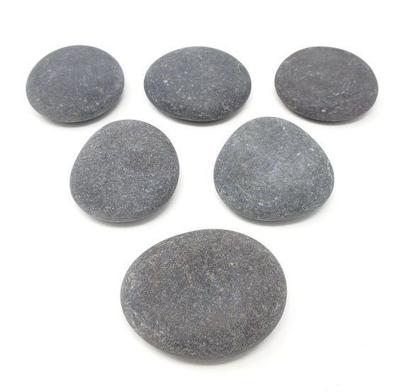 Elesunory 10 Flat Rocks for Painting, 2.95 Inch Diameter Smooth Non-Porous  Stones Round Stones for Painting, DIY Craft Rocks for Painting, Rock