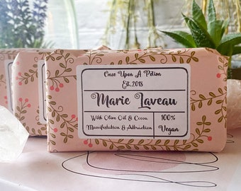 Marie Laveau Cocoa Soap For Love And Good Luck | Natural Chocolate Witch Soap | Spiritual Ritual Spa Bath Soap