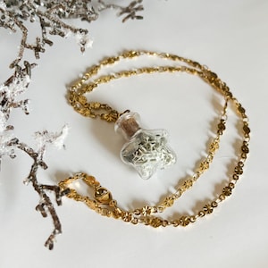 Whimsical Star Shaped Bottle  Necklace | Forest Fairy Inspired Jewelry | Witchy Handmade Pendant