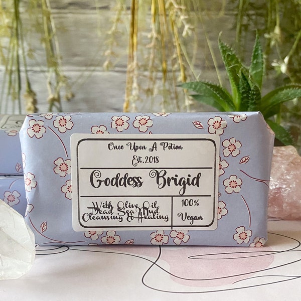 Goddess Brigid Healing Soap | Dead Sea Mud Soap | Remove Negativity | Ritual Cleansing Soap