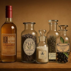 Practical Magic Apothecary Labels: Witchy Kitchen Decor (Digital Download)