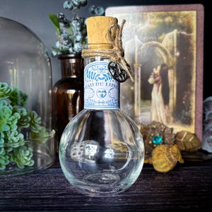 Moon Water Potion Bottle: Handcrafted Crystal Ritual Jar