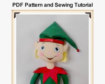 PDF Pattern and Sewing Tutorial english Elf 10'' cloth doll art doll fantasy doll