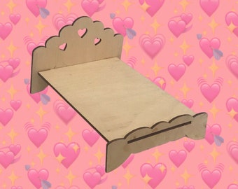 Doll wooden bed