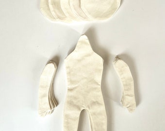 5 Blank doll body 23,5cm 8,8 inches , not stuffed rag doll,doll body base