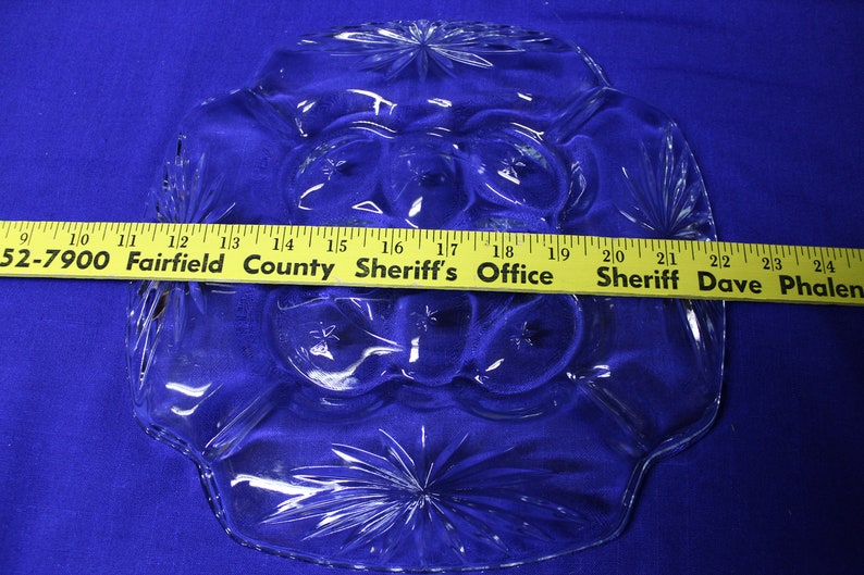 Relish and Deviled Egg Plate in Prescut Clear by Anchor Hocking