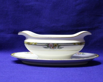 Noritake China Gravy Boat with Attached Underplate in Croydon circa 1918