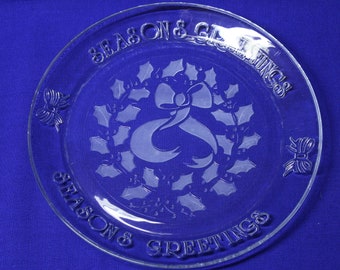 12 inch Seasons Greetings Platter by Anchor Hocking