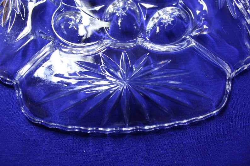 Relish and Deviled Egg Plate in Prescut Clear by Anchor Hocking
