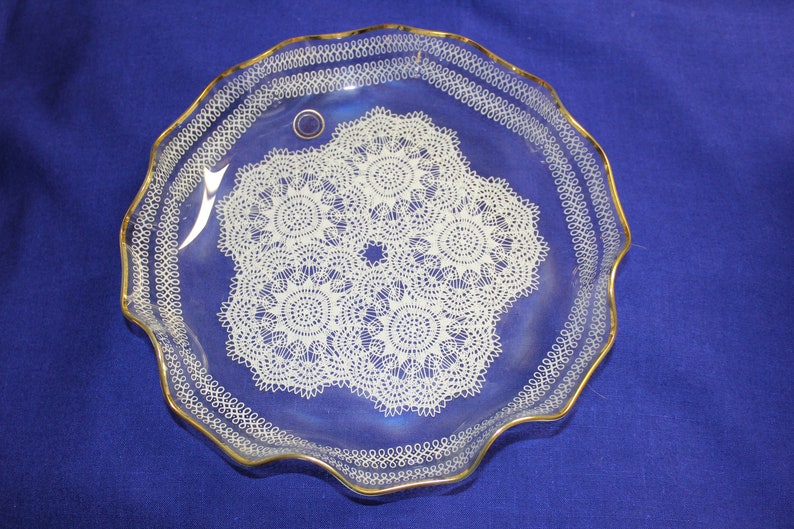 Fluted Bowl in White Lace by Crystal Clear Industries Etsy