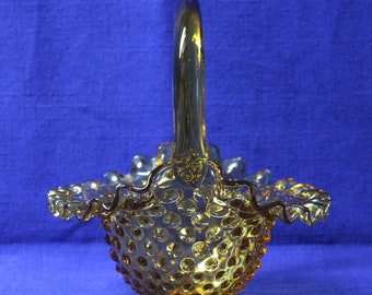7" Basket Hobnail Amber (Colonial Amber) by FENTON