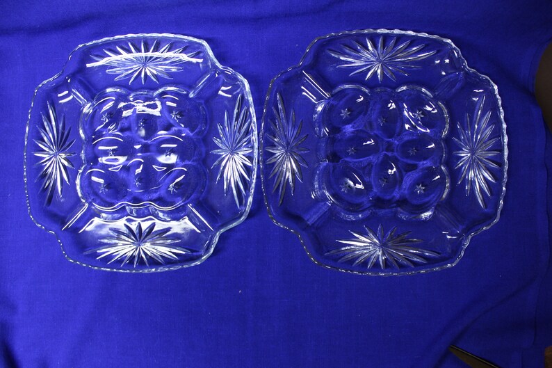 Relish and Deviled Egg Plate in Prescut Clear by Anchor Hocking