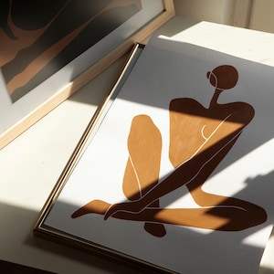 Hand-painted female form illustration