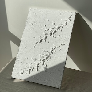 White textured painting | 3D wall art