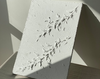 White textured painting | 3D wall art