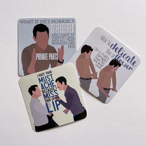 New Girl Sticker Pack Nick Miller and Schmidt Quotes (3x3 glossy) Plus a FREE exclusive sticker!!